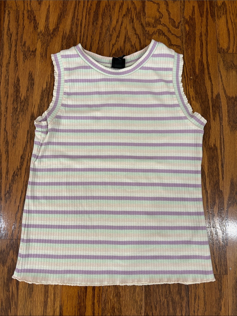 Art Class, Girls, Multi Colored Striped Ribbed Tank, Size M (7/8)